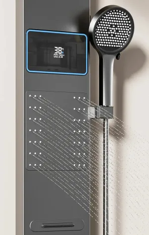 Ducha Inteligente CASCADA LED - GRIS - W8